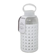 Wholesale - 32oz WHITE RATTAN TEXTURE GLASS WATER BOTTLE C/P 18, UPC: 193242171963